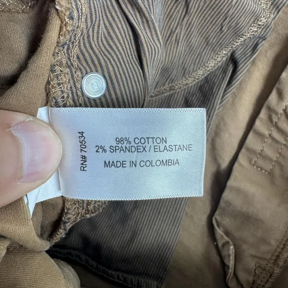 Orvis Jeans Mens Size 38x30 Brown Five Pocket Straight Leg Stretch Denim Casual